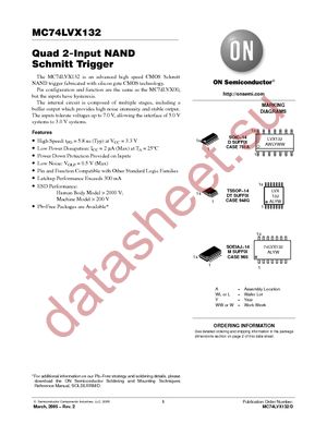 MC74LVX132DR2G datasheet  